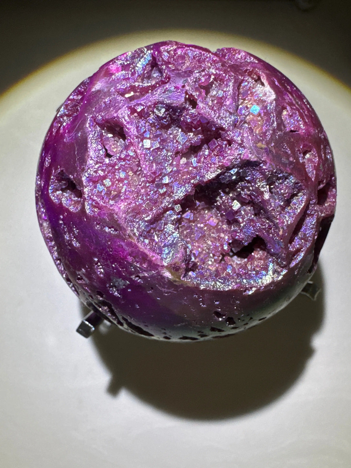 Angel Aura Sphalerite sphere close-up display