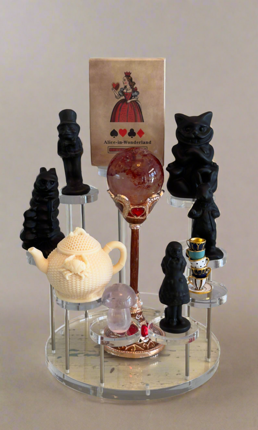 Alice in Wonderland Black Obsidian Set (A) - 11 Piece Collection - Main Street Crystals & Minerals