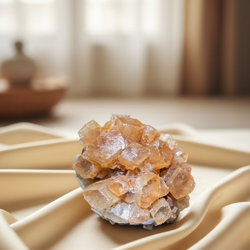 photo of aragonite specimen showing very obvious pinacord planes