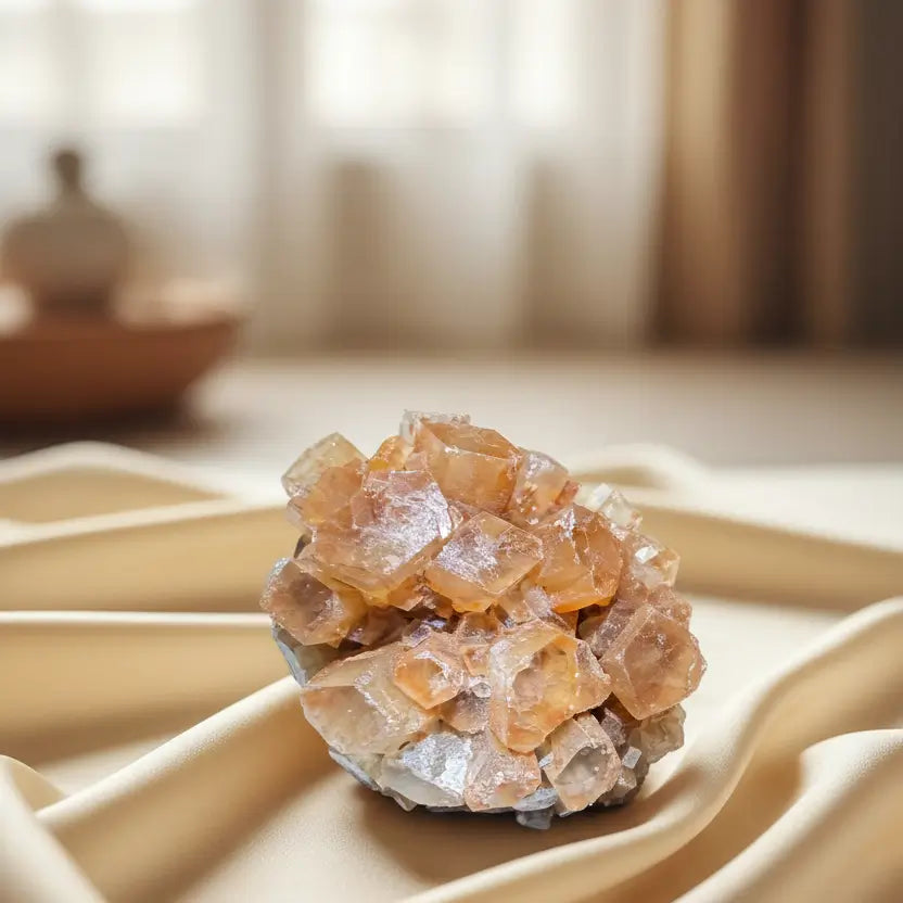 photo of aragonite specimen showing very obvious pinacord planes