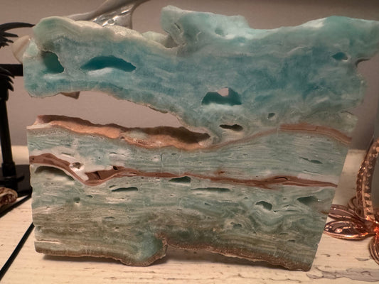 Dragon Wings Caribbean Calcite Crystal Set - Throat Chakra Healing Collection - Main Street Crystals & Minerals