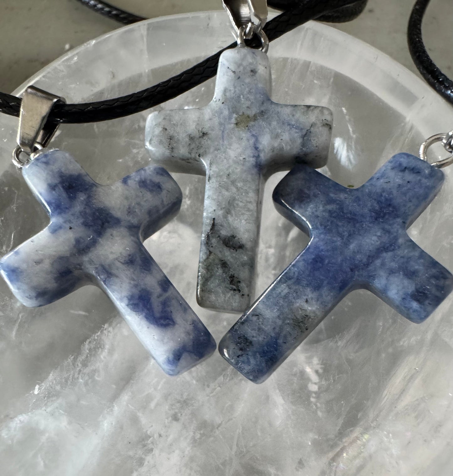 Carved Cross Varied Crystals - Main Street Crystals & Minerals
