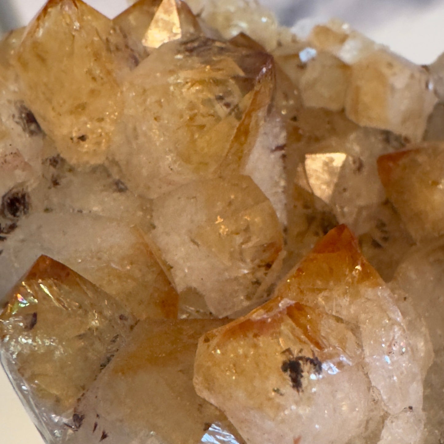 Crystal set with Citrine heart White Calcite gnome and accessories