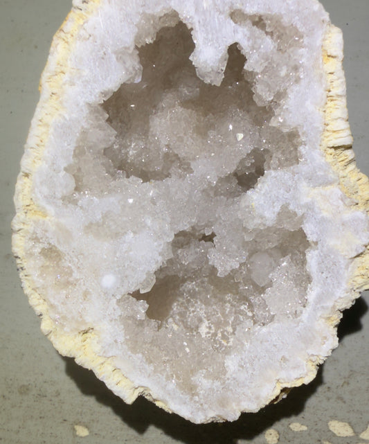 Beautiful Geode with quartz interior sparkle mainstreetcrystalsandminerals