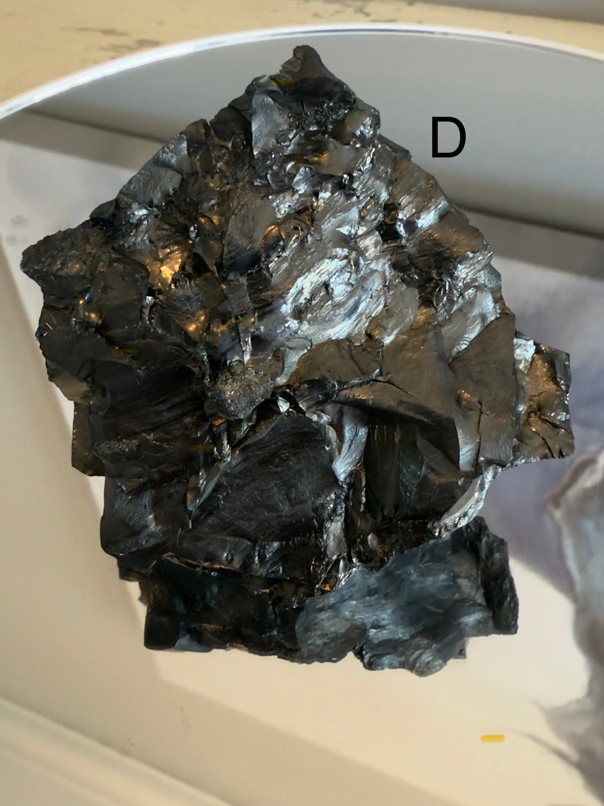 Natural shungite crystal healing stone for EMF protection, grounding, and energy balance”