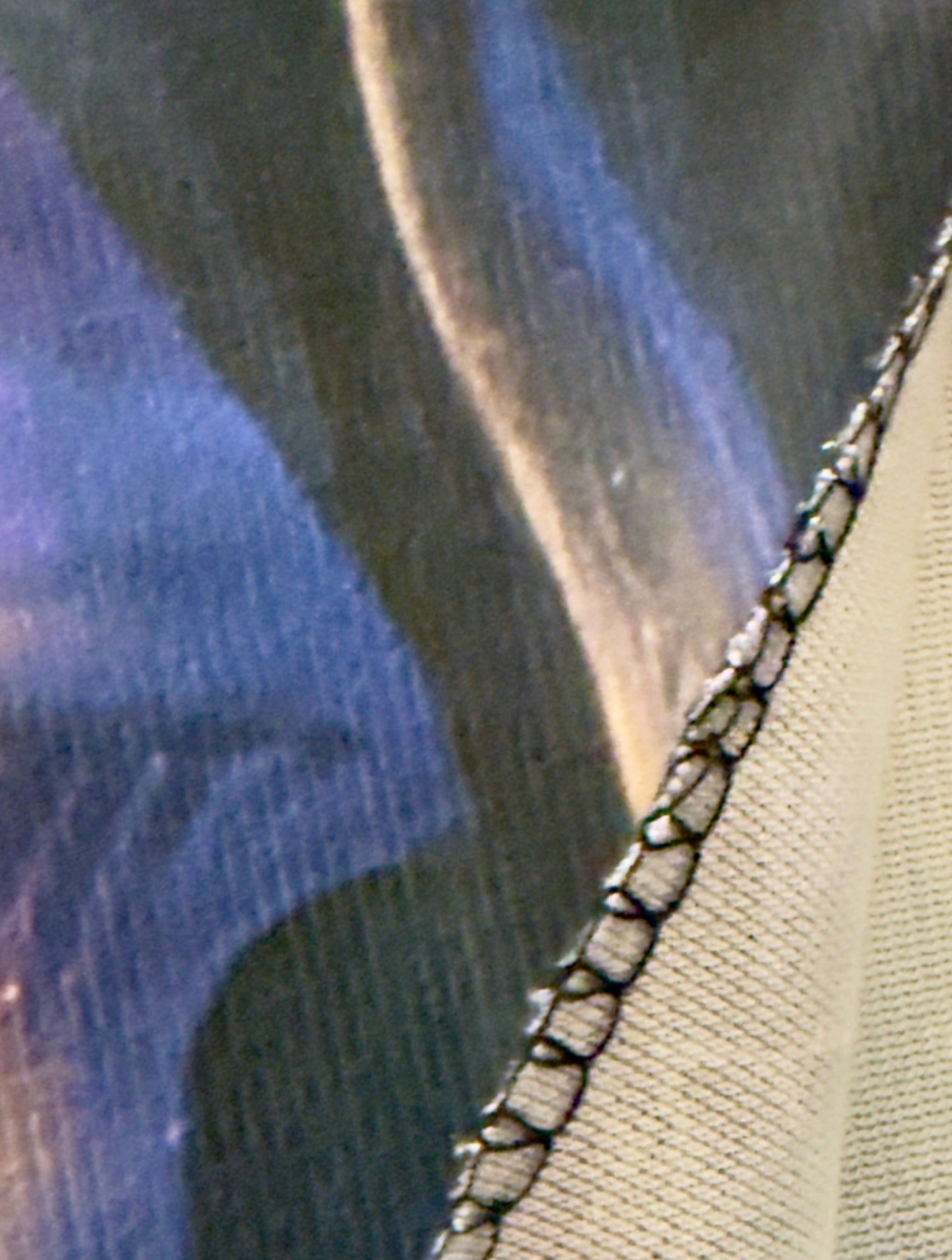 Close-up of Faerie Glen Mushroom Village Altar Cloth Velvet Forest Design