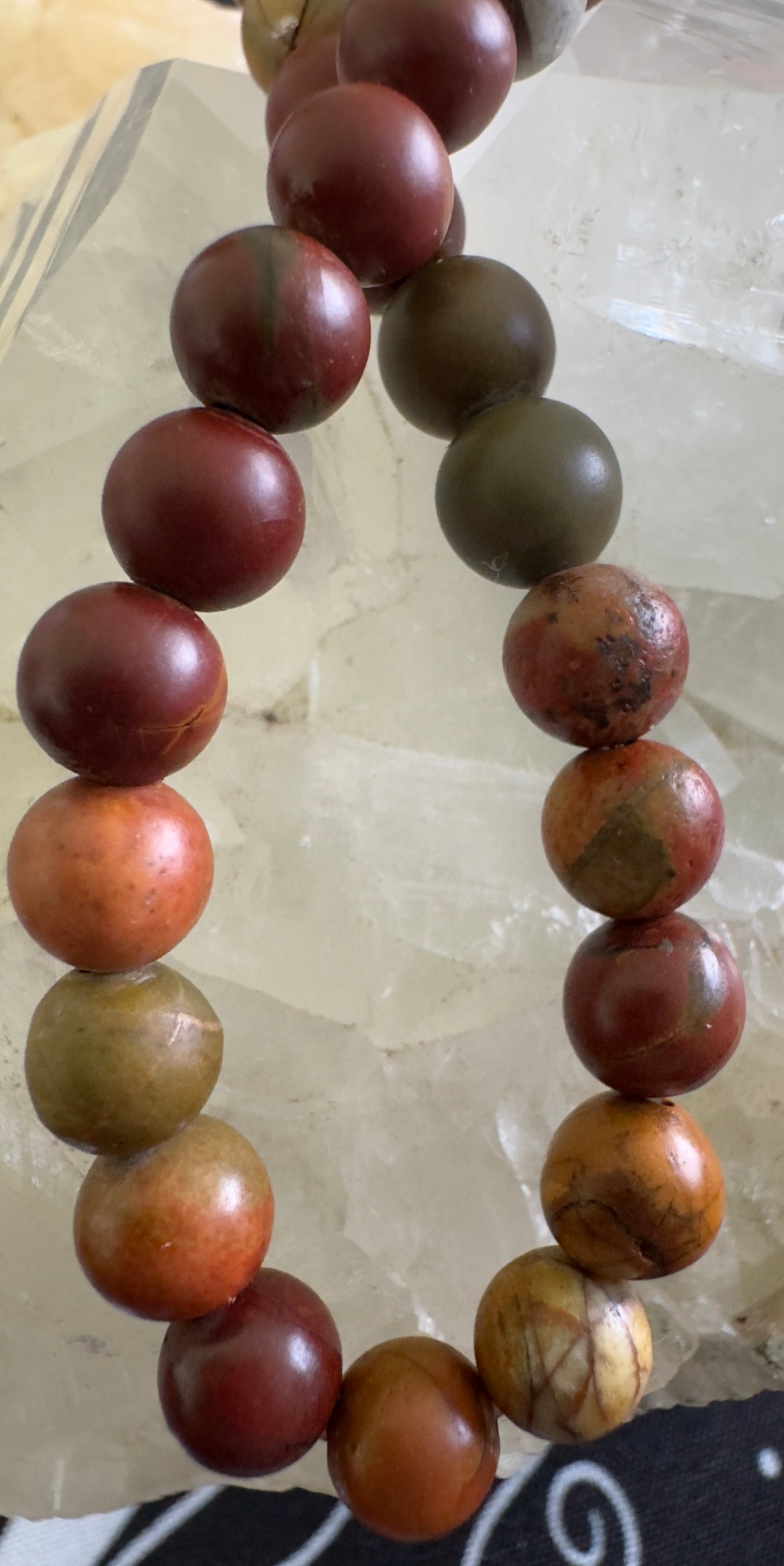 Close-up of a Picasso Jasper Bead Bracelet