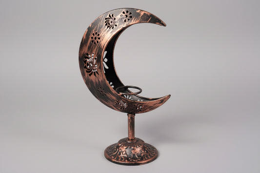 Copper Crescent Moon Sphere Stand for Crystal Spheres and Minerals Display