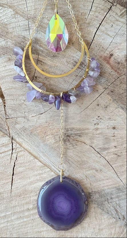 Close up of Amethyst Window Prism