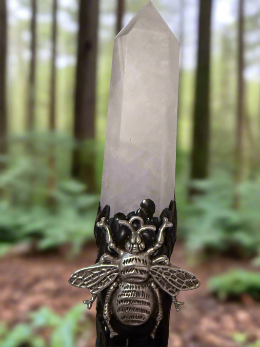 Hand Crafted Altar Broom Peacock Feather (Large B)