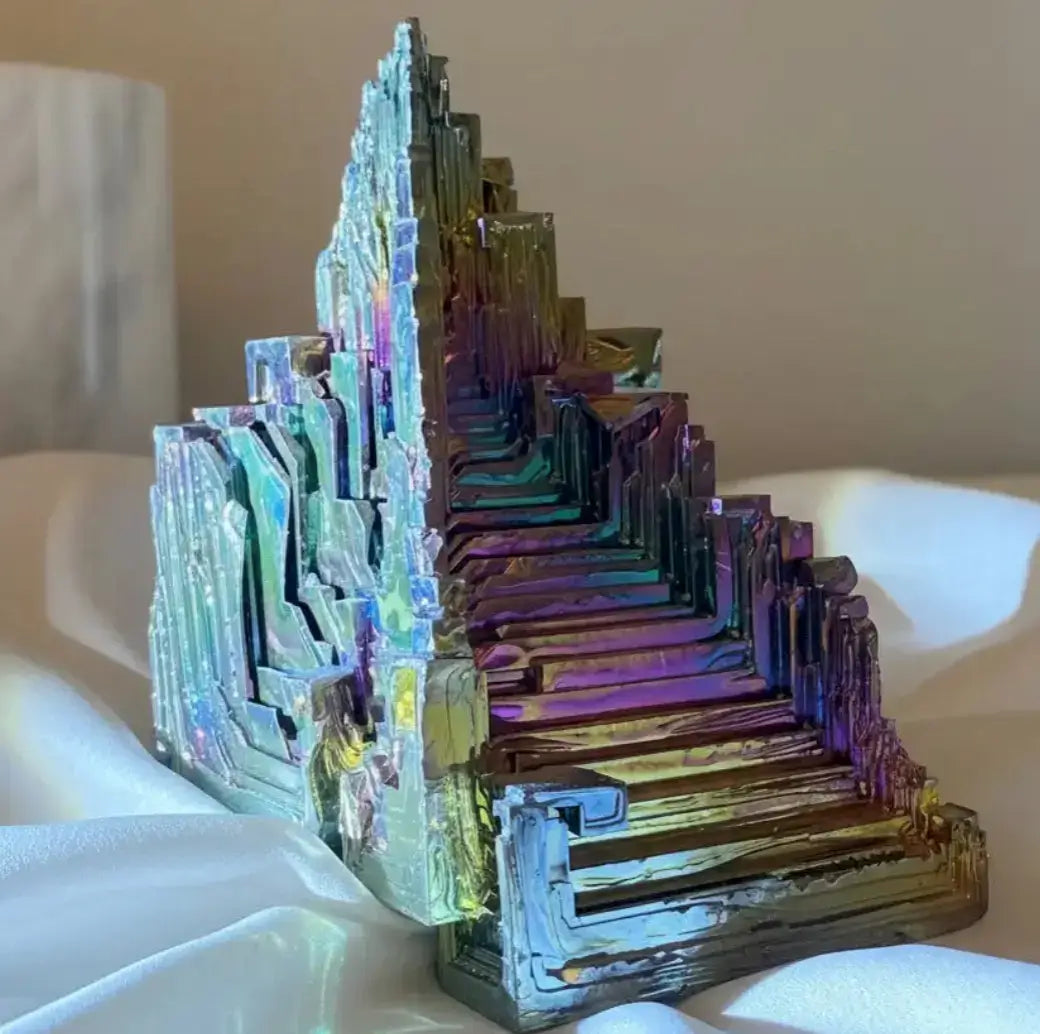 Bismuth Crystal Specimen for Rainbow Iridescent Step Pyramid — additional view 6