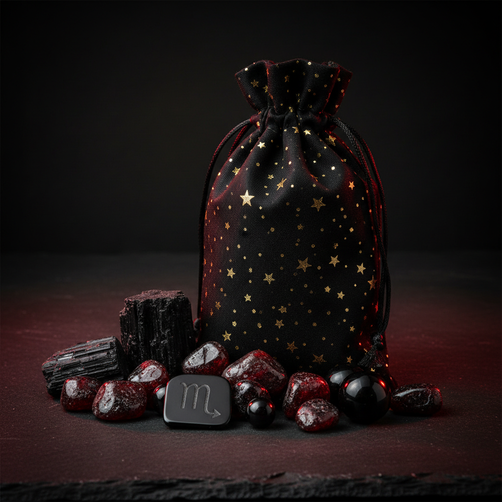 Scorpio Zodiac Charm Bag | Crystal Set
