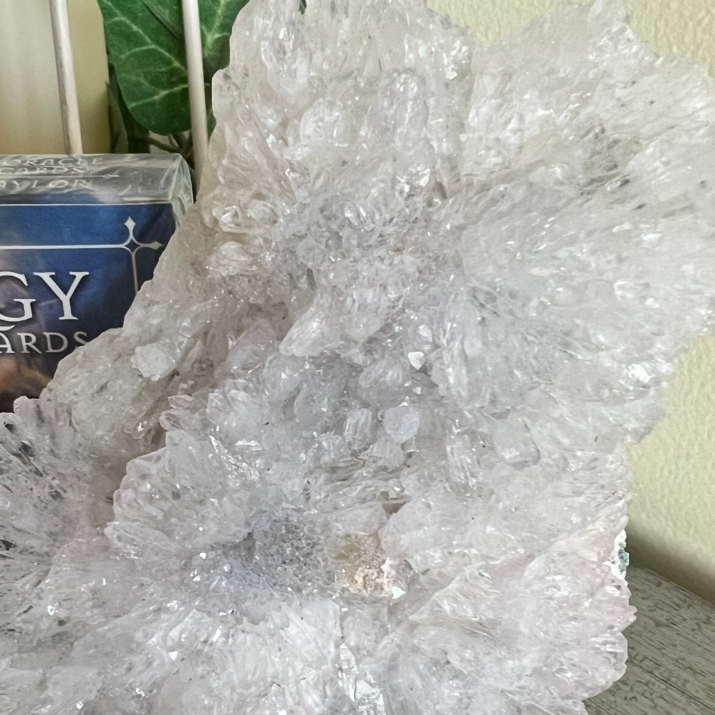 Clear Quartz cluster from Pink Opal and Thousand Eye crystal set