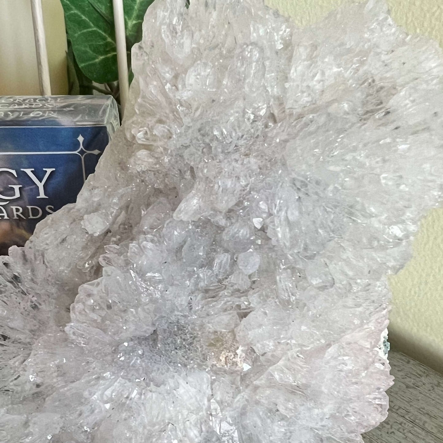 Clear Quartz cluster from Pink Opal and Thousand Eye crystal set
