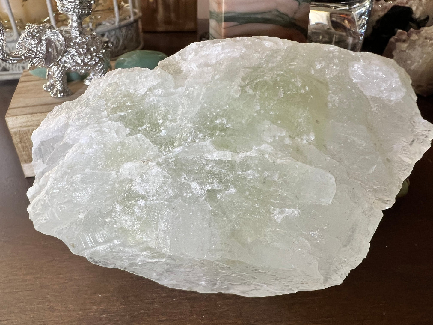 Large, translucent green fluorite specimen.
