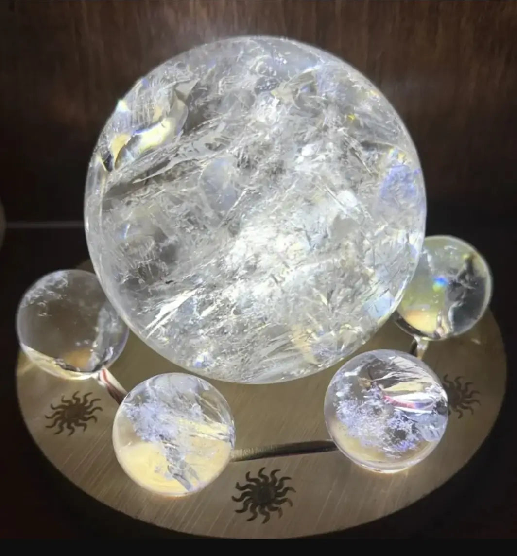 Clear Quartz on a Light Stand