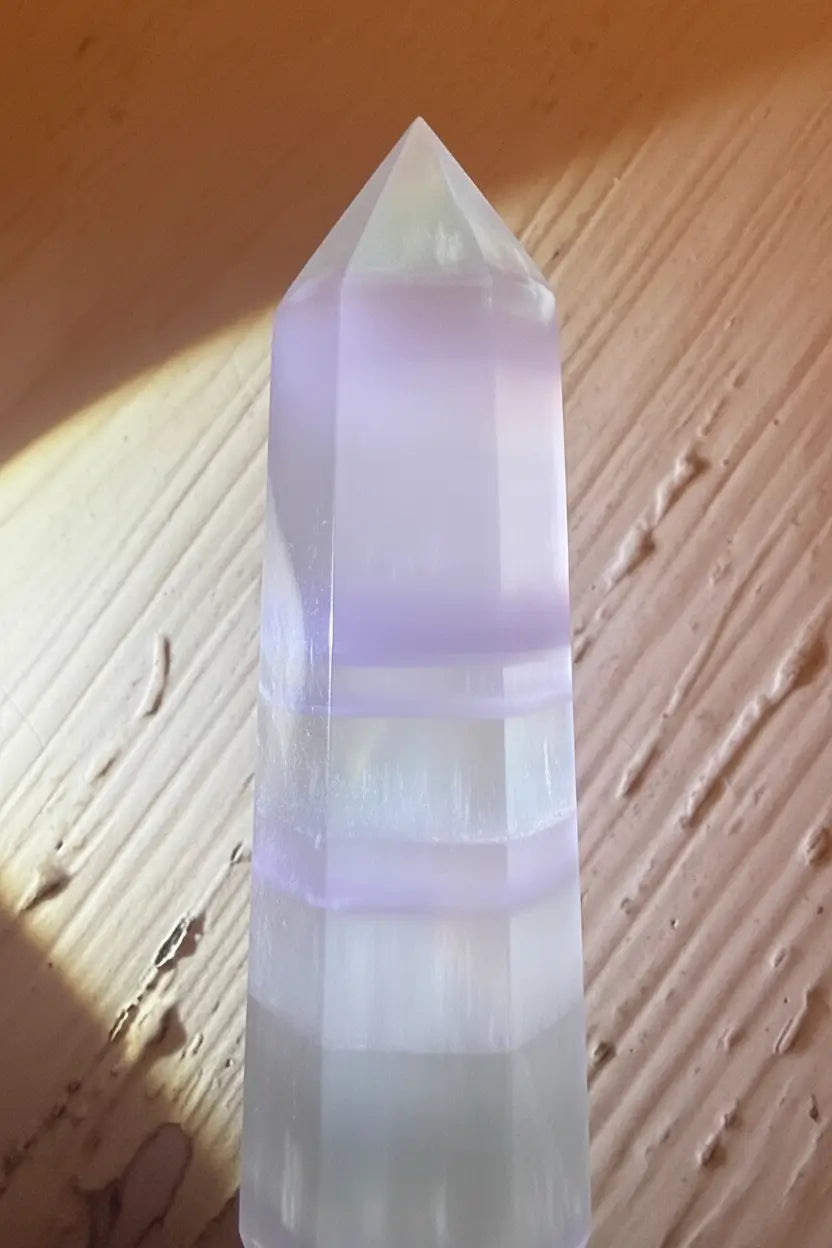 Color zone crystal carved tower 