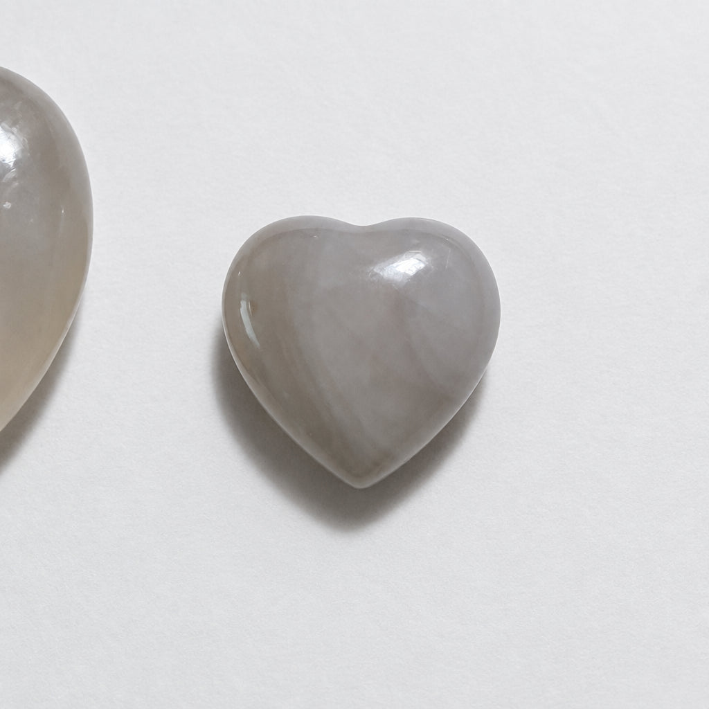 close up rose quartz mini carved heart 