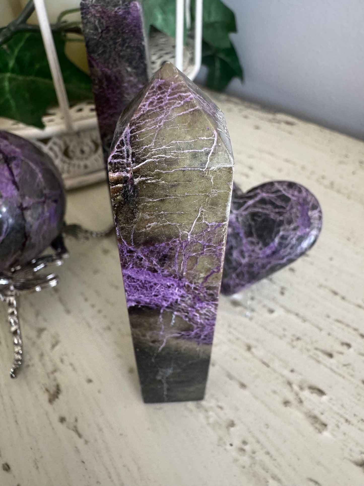 Atlantisite Stitchtite + Serpentine Crystal Set - Main Street Crystals & Minerals
