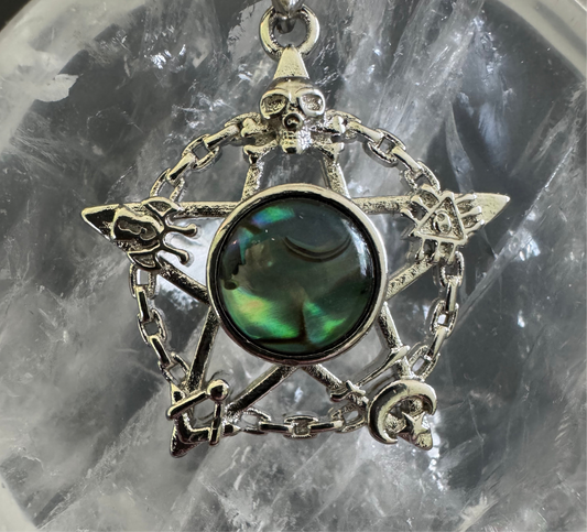 Abalone Shell Pentagram Pendants - Main Street Crystals & Minerals