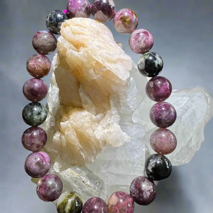Elbaite Tourmaline beaded bracelet for emotional balance