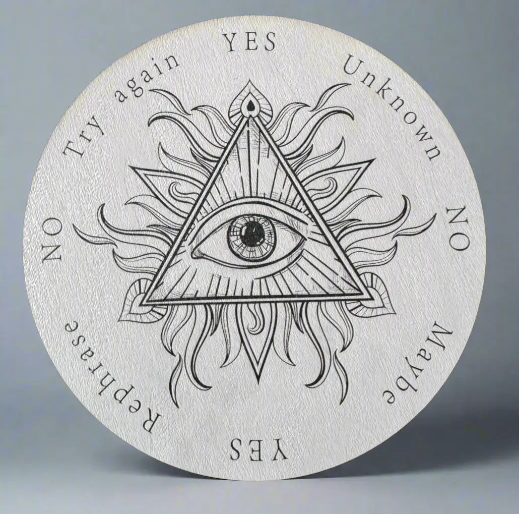 Round pendulum board with Eye of Providence design