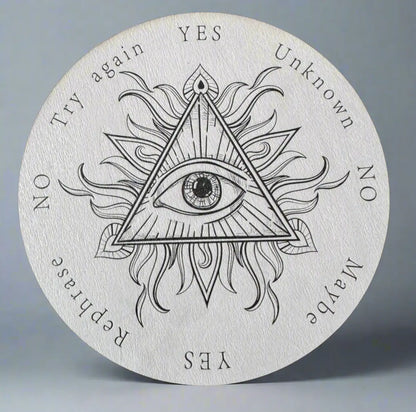 Round pendulum board with Eye of Providence design