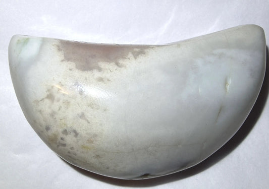 Flower Agate Crescent Moon | Carving | 2.33 in H