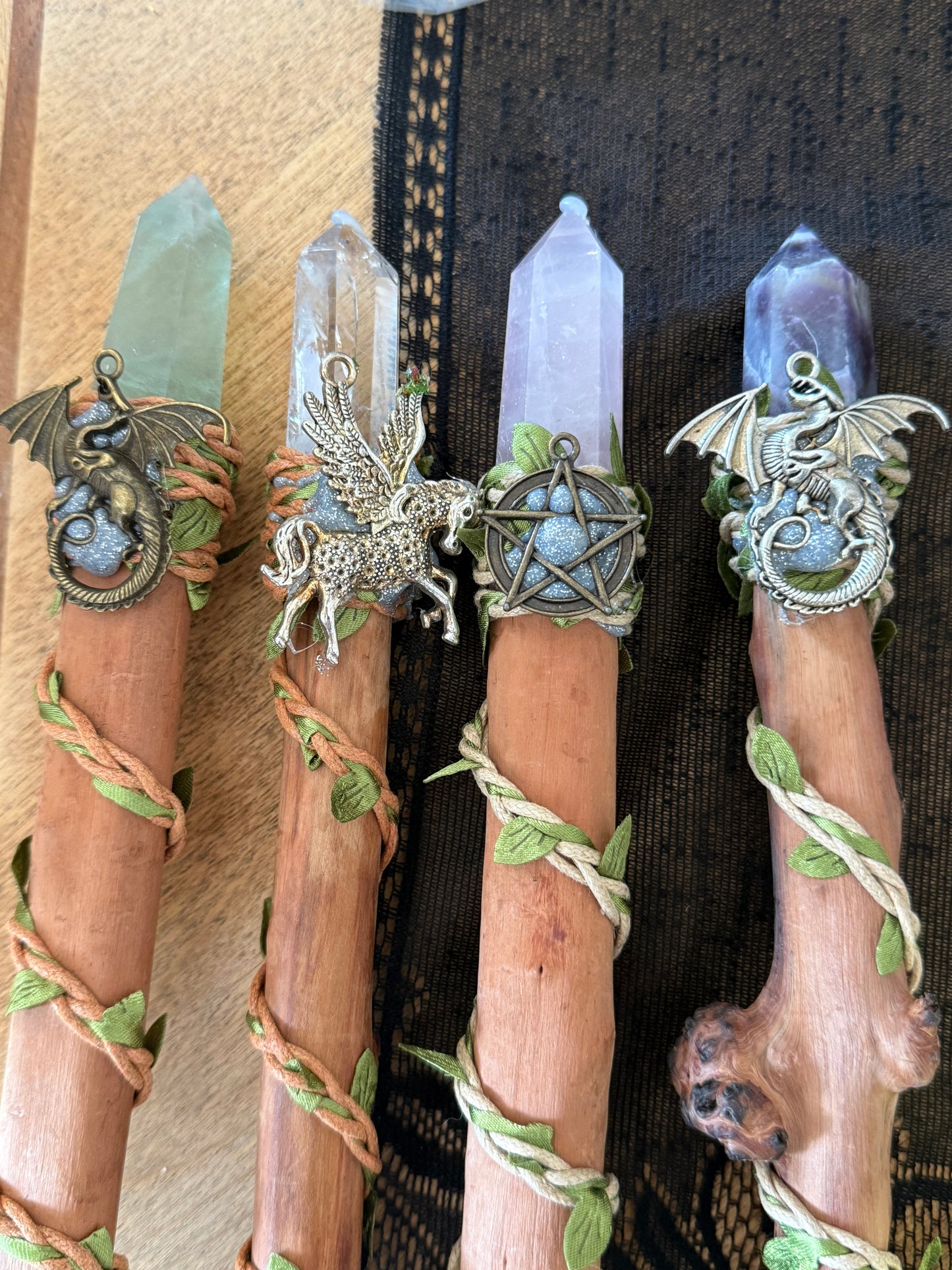 Altar Bell Amethyst Finial with Dragon Adornment - Main Street Crystals & Minerals