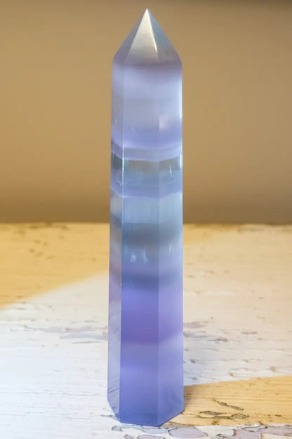 Rare color zone fluorite tower