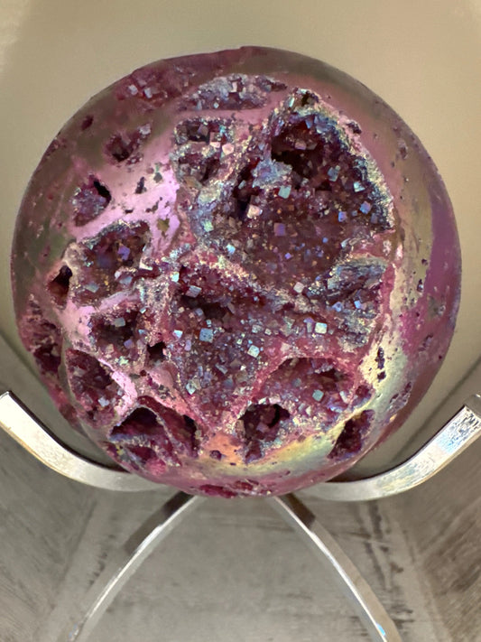 Angel Aura Sphalerite sphere with iridescent flash