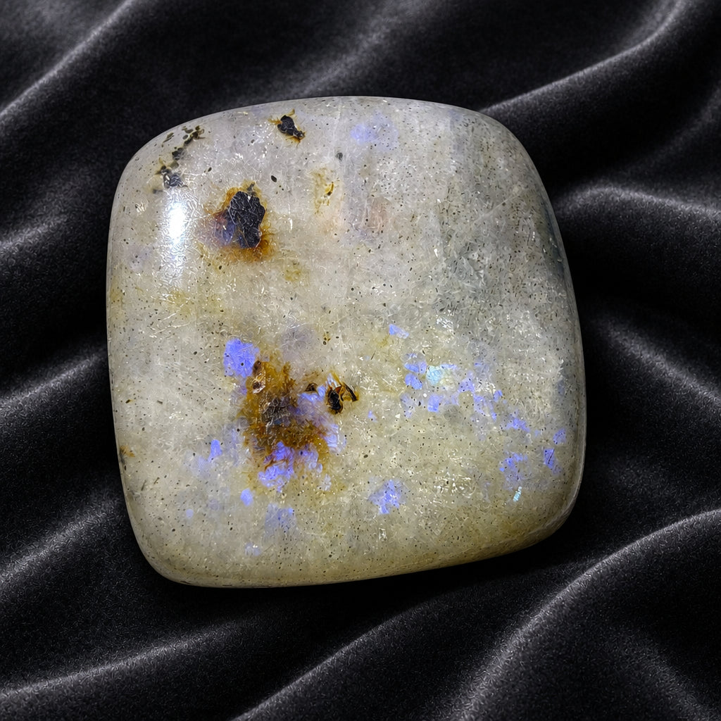 labradorite crystal cube showing it’s labradoressence 