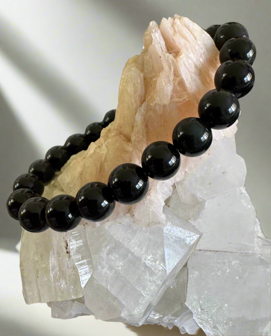 Black Onyx Bracelet 8mm Bead - Main Street Crystals & Minerals