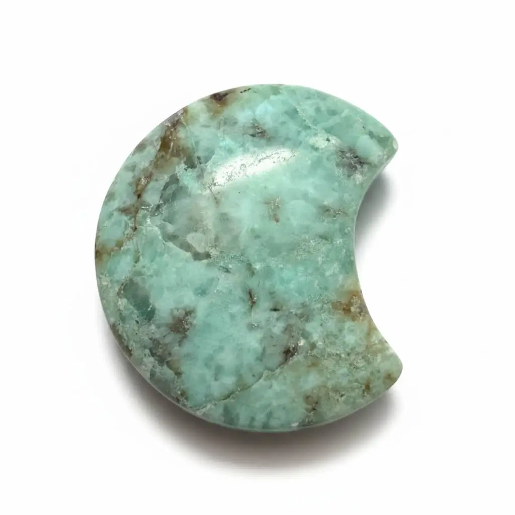 Polished Amazonite Cescent Moon Carving 