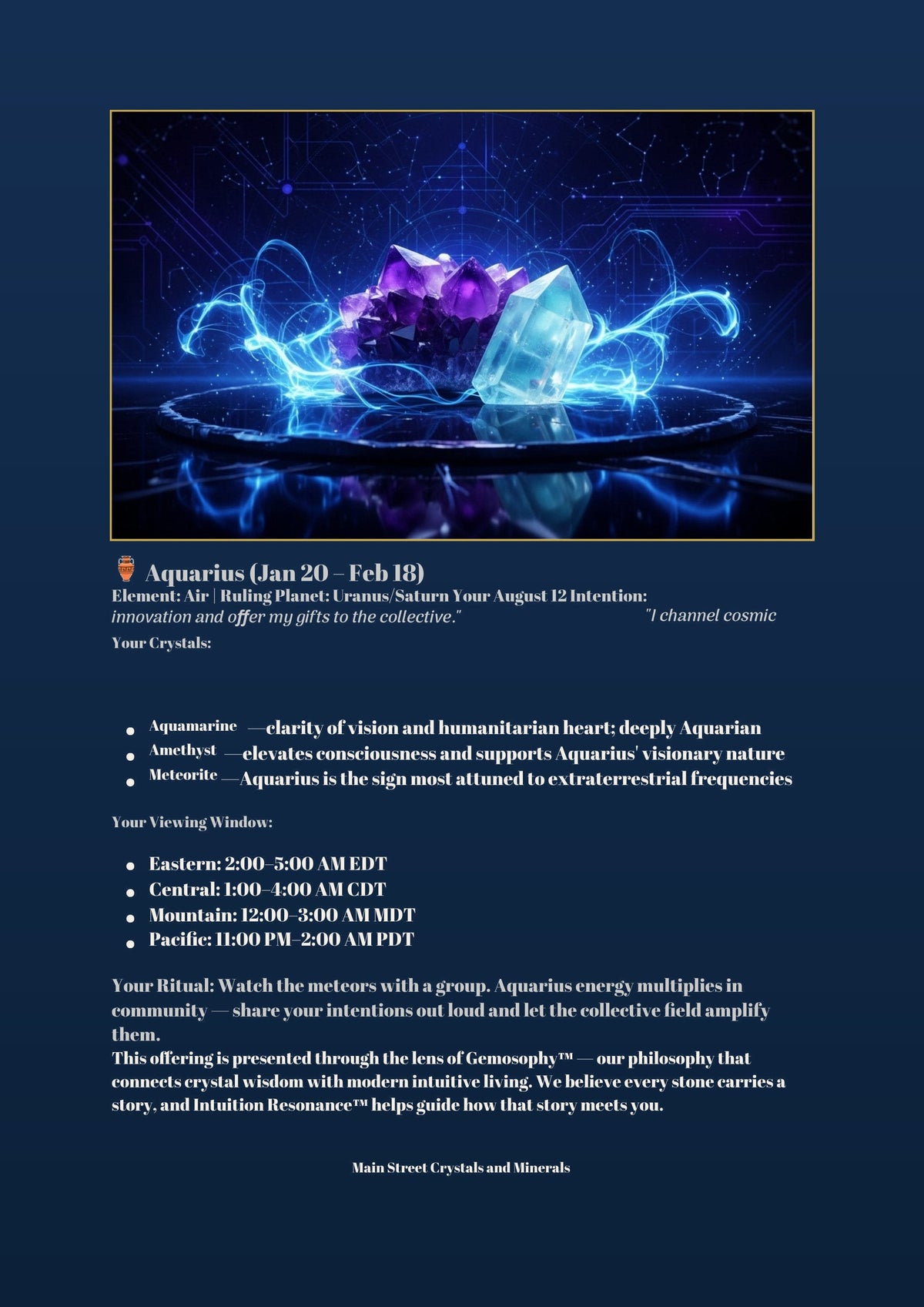 Aquarius Cosmic Crystal Guide