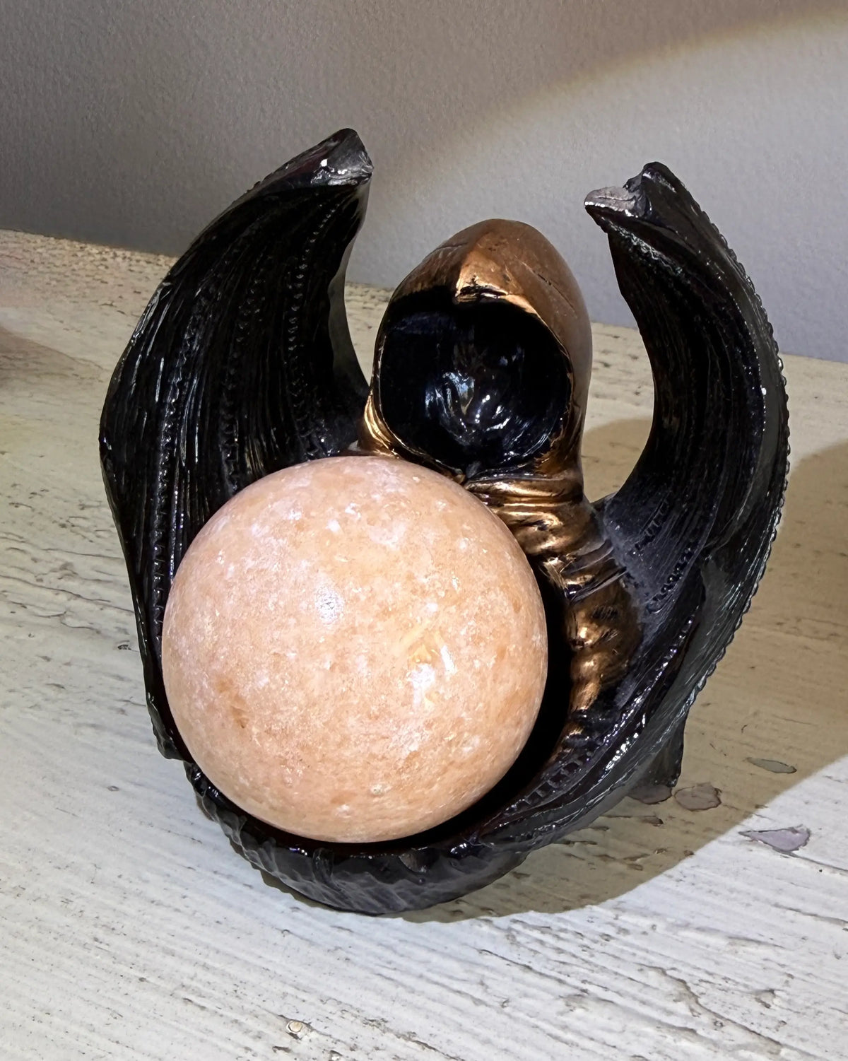 Bat Gothic Sphere Stand | Resin Display | 3.53 in H