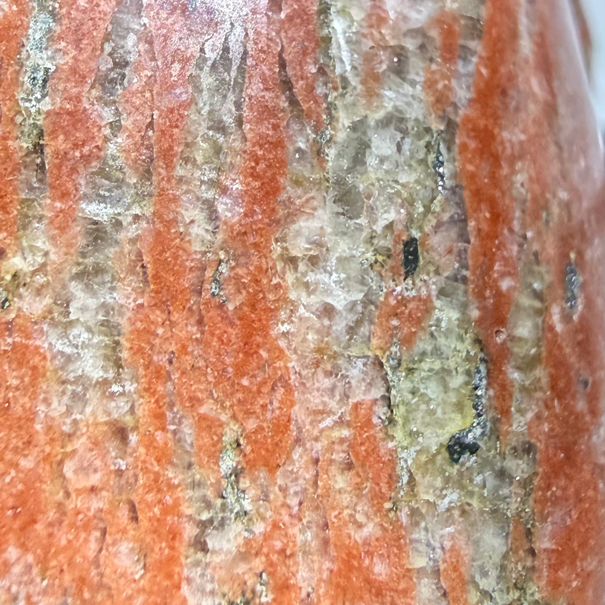 Close up of brecciated jasper beautiful copper and rust colors with streaks of hematite