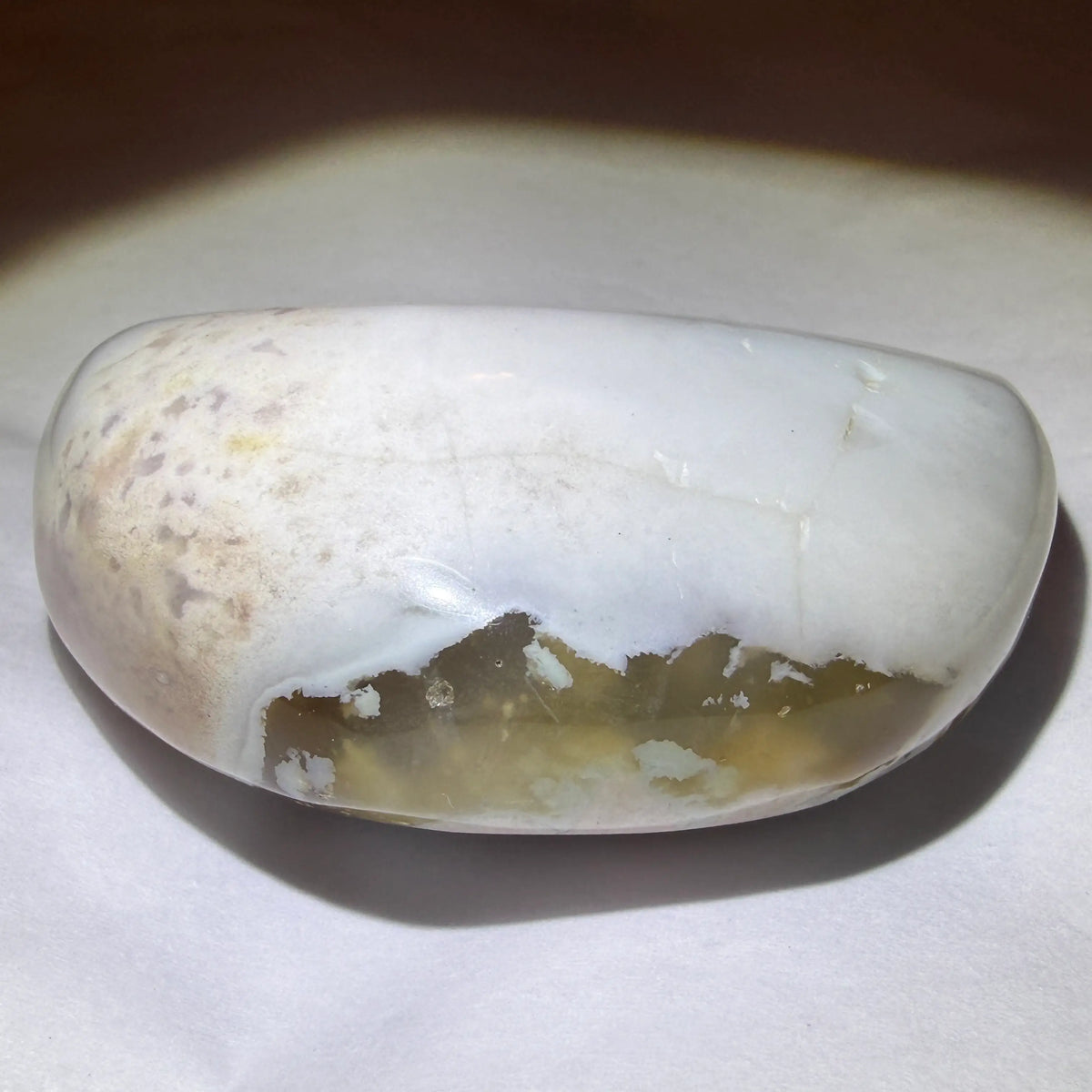 Flower Agate Crescent Moon | Carving | 2.33 in H