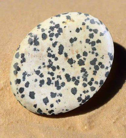Oval thumb worry stone for pocket meditation