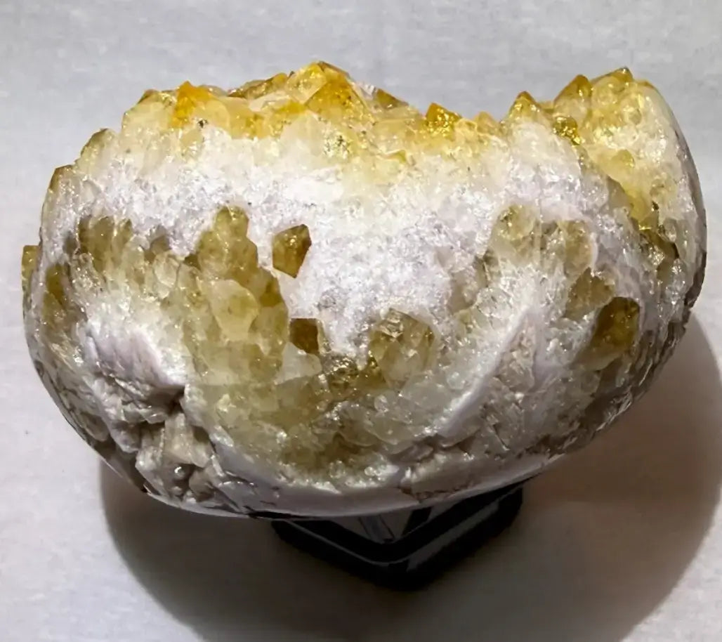Citrine Heart Carved Geode for Prosperity and Creativity — additional view 4