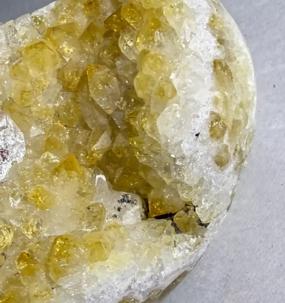 Citrine Heart Carved Geode for Prosperity and Creativity — additional view 8