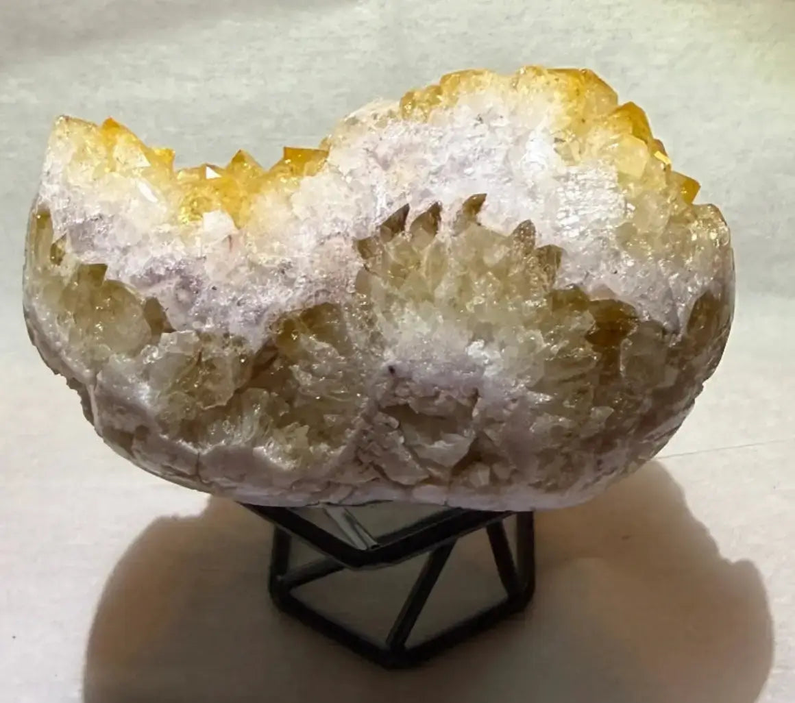 Citrine Heart Carved Geode for Prosperity and Creativity — additional view 3