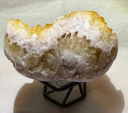 Citrine Heart Carved Geode for Prosperity and Creativity — additional view 3
