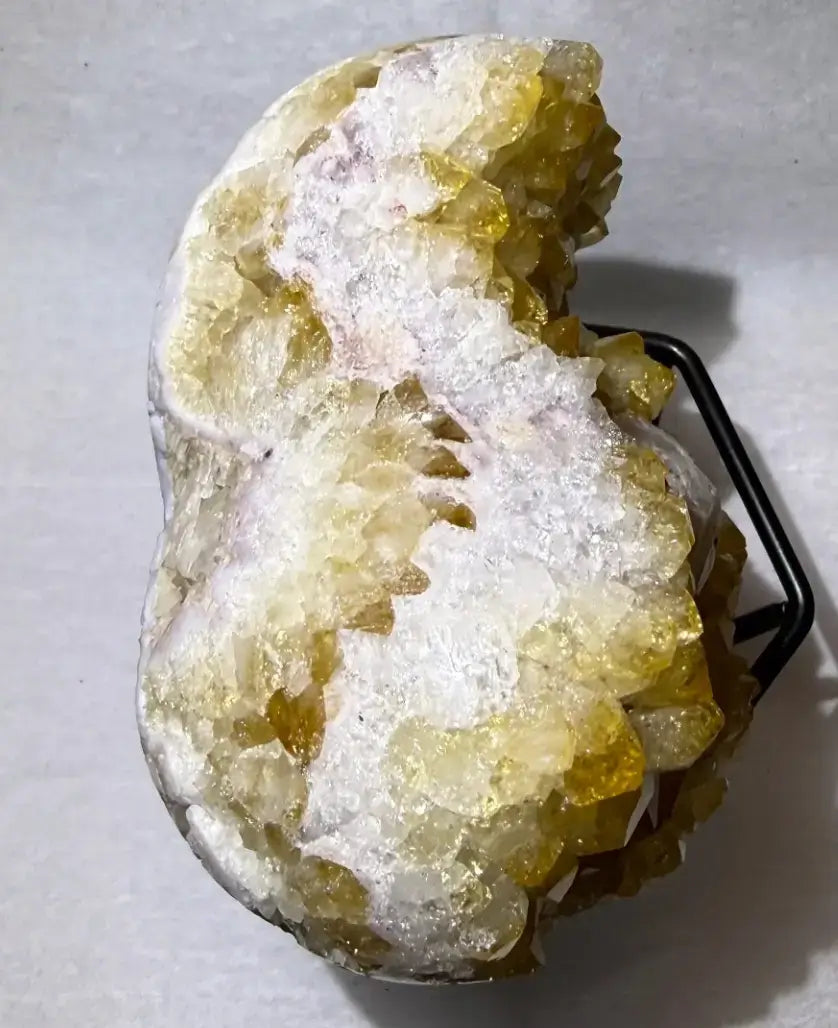 Citrine Heart Carved Geode for Prosperity and Creativity — additional view 5