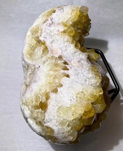 Citrine Heart Carved Geode for Prosperity and Creativity — additional view 5