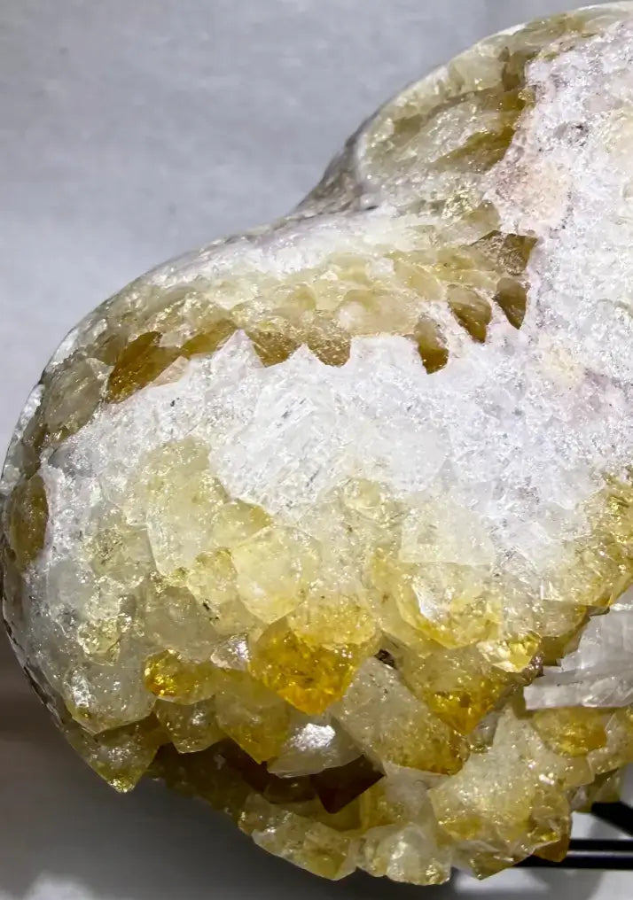 Citrine Heart Carved Geode for Prosperity and Creativity — additional view 7