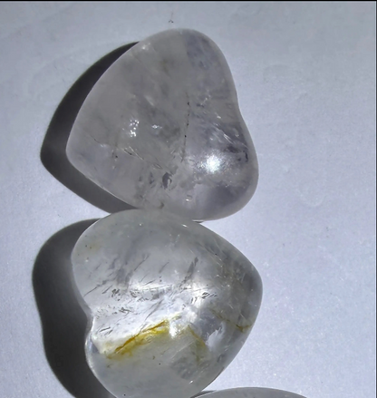 Petite Clear Quartz Hearts | Master Healer | Set of 3 - Wt 0.18 oz