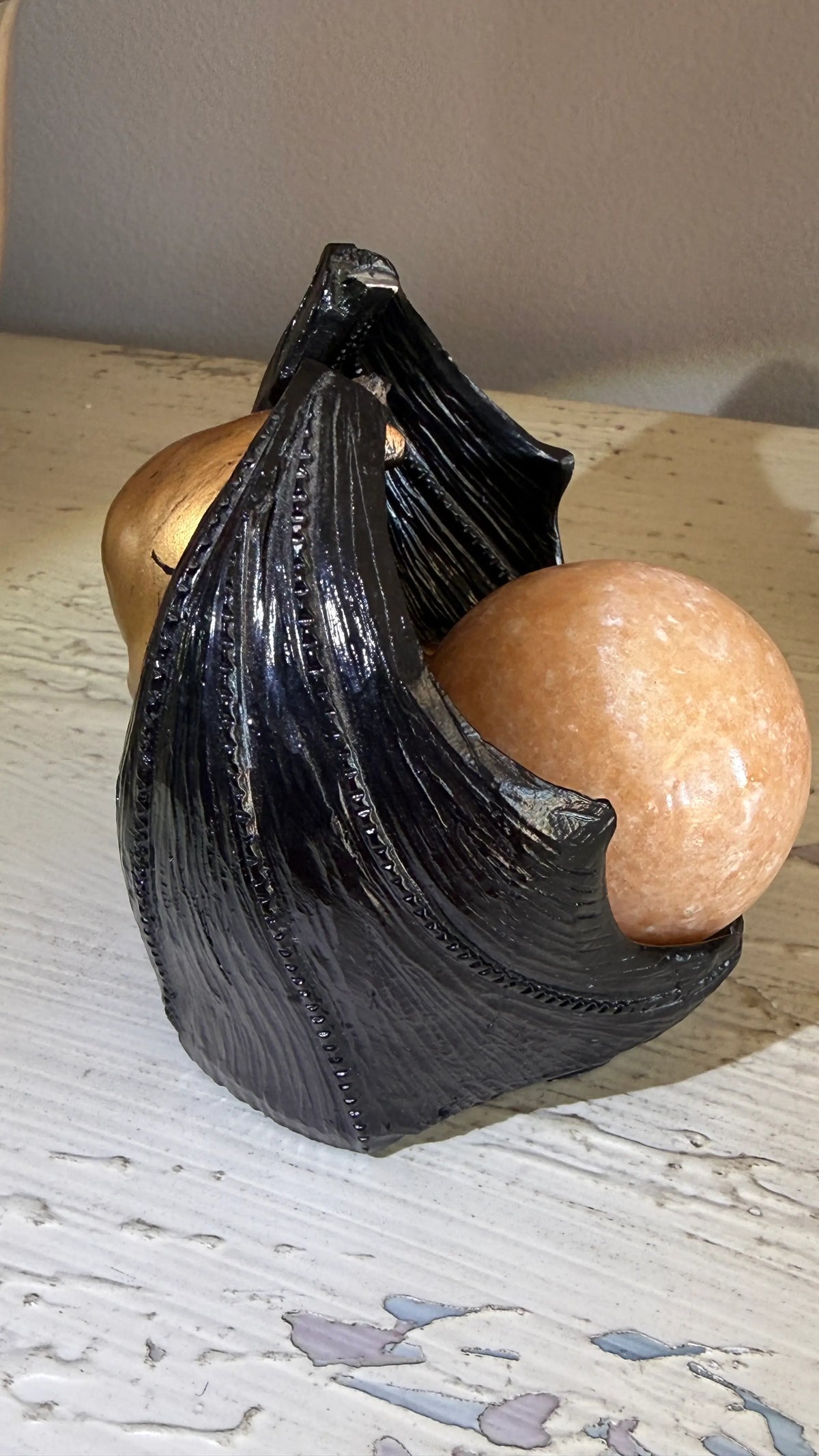 Bat Gothic Sphere Stand | Resin Display | 3.53 in H