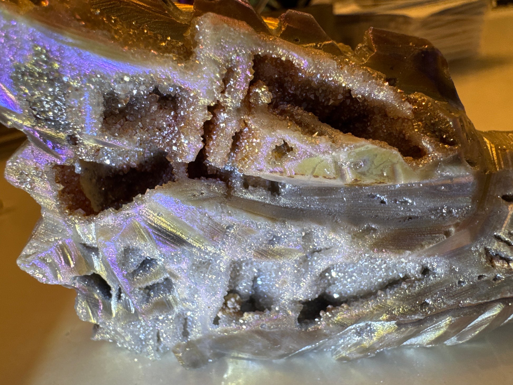 Sparkling amethyst geode.