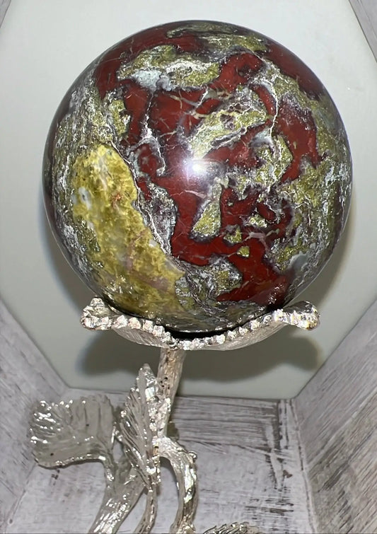 Dragon Blood Jasper sphere natural crystal